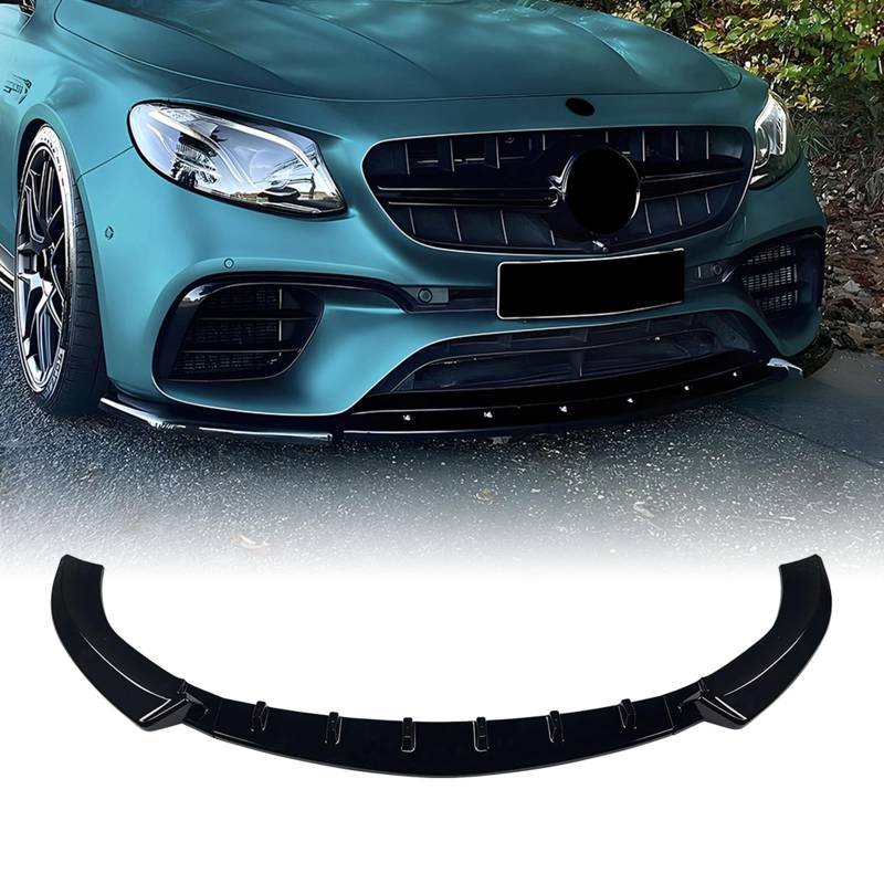 Frontstoßstange Spoilerlippe für Benz E-Klasse W213 E63 AMG 2016-2020 2017 Schwarz von IDENUONA