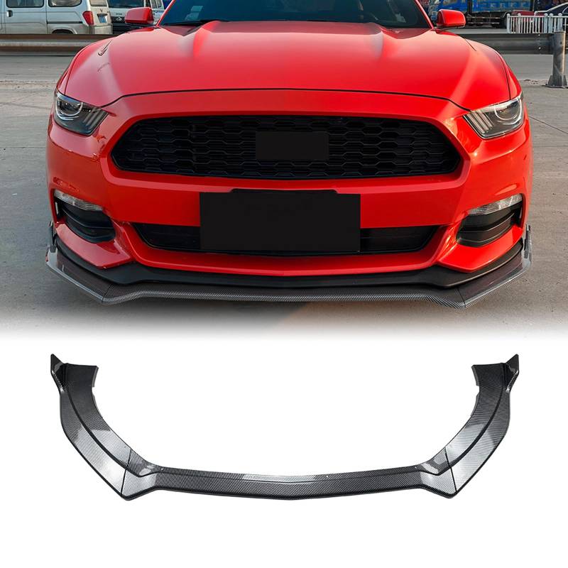 Frontstoßstangen-Spoilerlippe für Ford Mustang MK6 2015-2017 2016 schwarz von IDENUONA