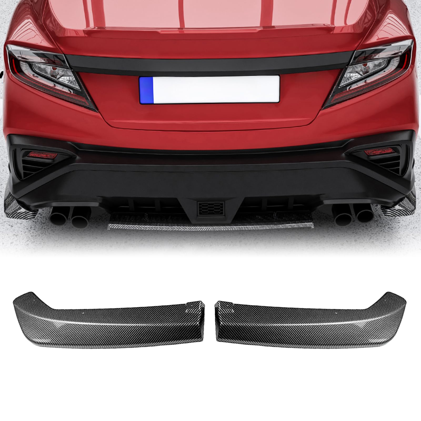 Glänzende schwarze Heckstoßstange Seitenspoilerabdeckung für Subaru WRX STI VB 2022–2025 2023 Glänzende schwarze Heckstoßstange Seitenspoilerabdeckung für Subaru WRX STI VB 2022–2025 2023 von IDENUONA