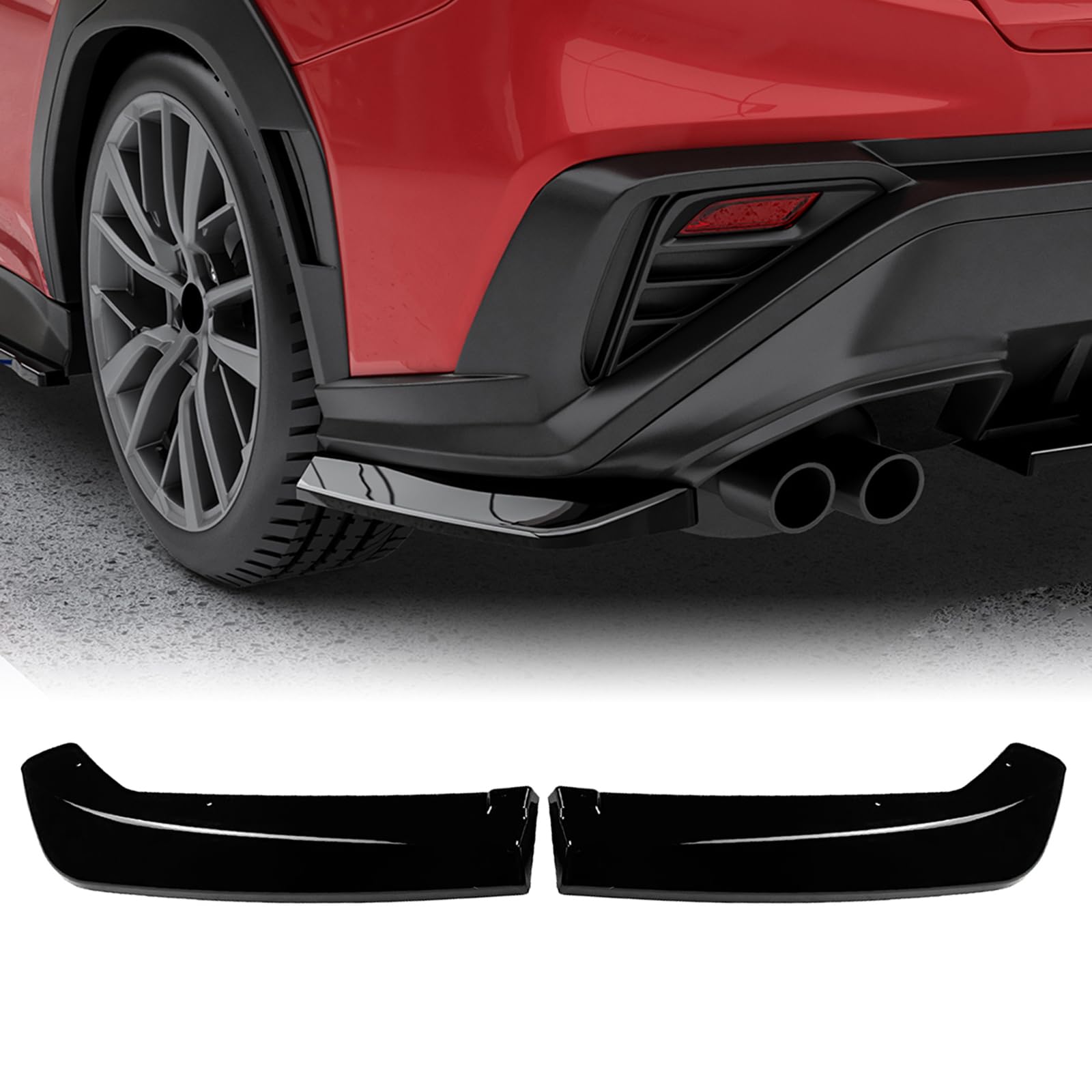 Glänzende schwarze Heckstoßstange Seitenspoilerabdeckung für Subaru WRX STI VB 2022–2025 2023 Glänzende schwarze Heckstoßstange Seitenspoilerabdeckung für Subaru WRX STI VB 2022–2025 2023 von IDENUONA