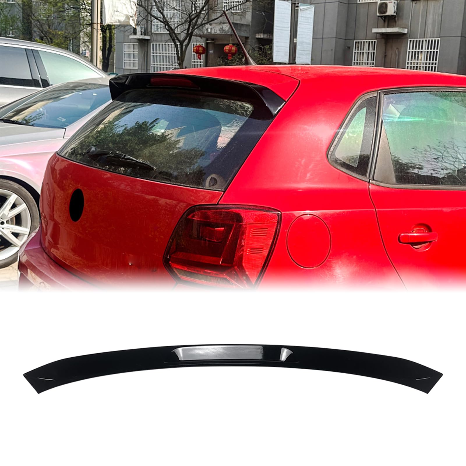 Heckspoilerlippe für VW Polo 6R 6C GTI 2009-2017 schwarz Heckspoilerlippe für VW Polo 6R 6C GTI 2009-2017 schwarz von IDENUONA