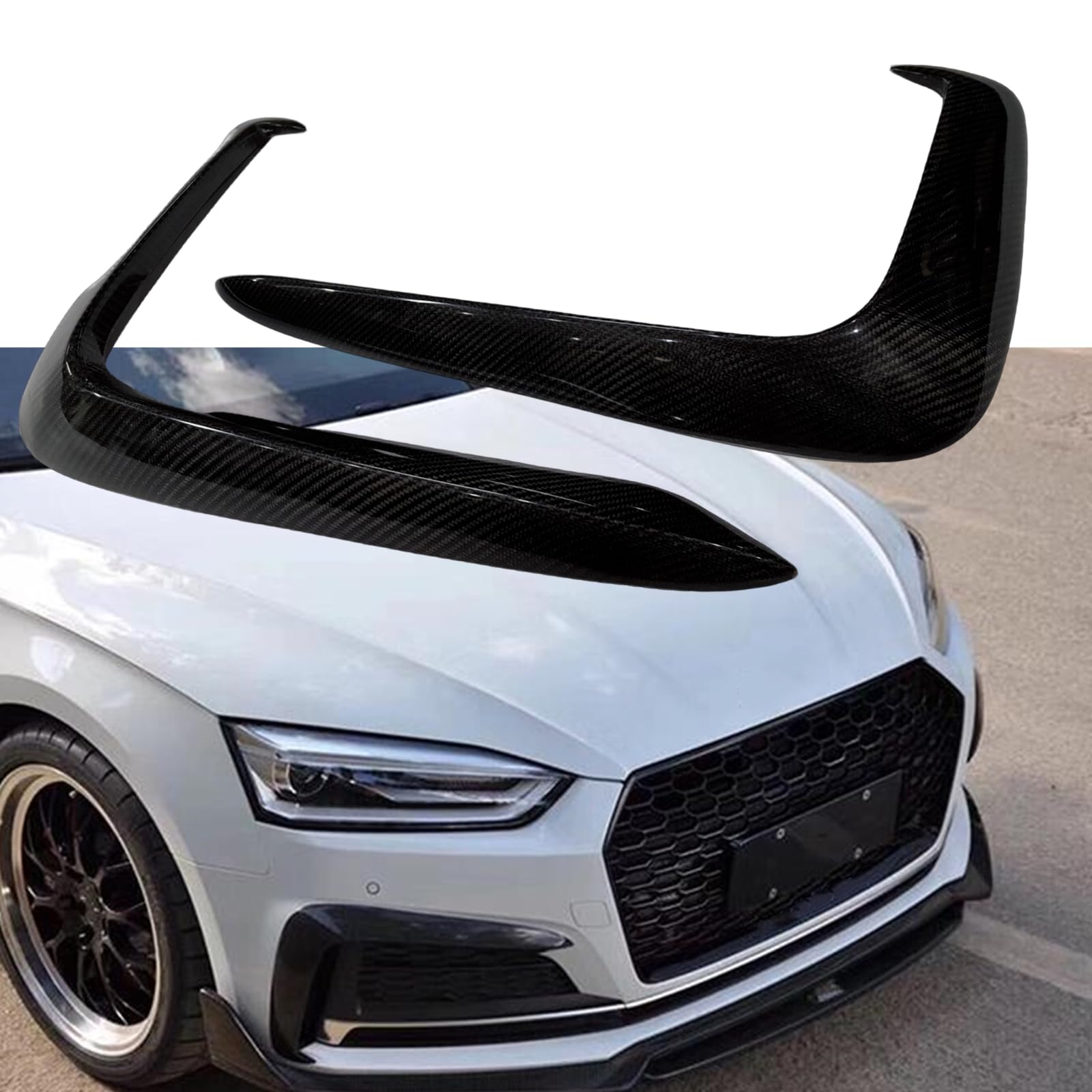 Kohlefaser Nebelscheinwerfer Augenbrauen Augenlid Abdeckung Für Audi A5 S5 Sline Limousine 2017-2019 Kohlefaser Nebelscheinwerfer Augenbrauen Augenlid Abdeckung Für Audi A5 S5 Sline Limousine 2017-2019 von IDENUONA