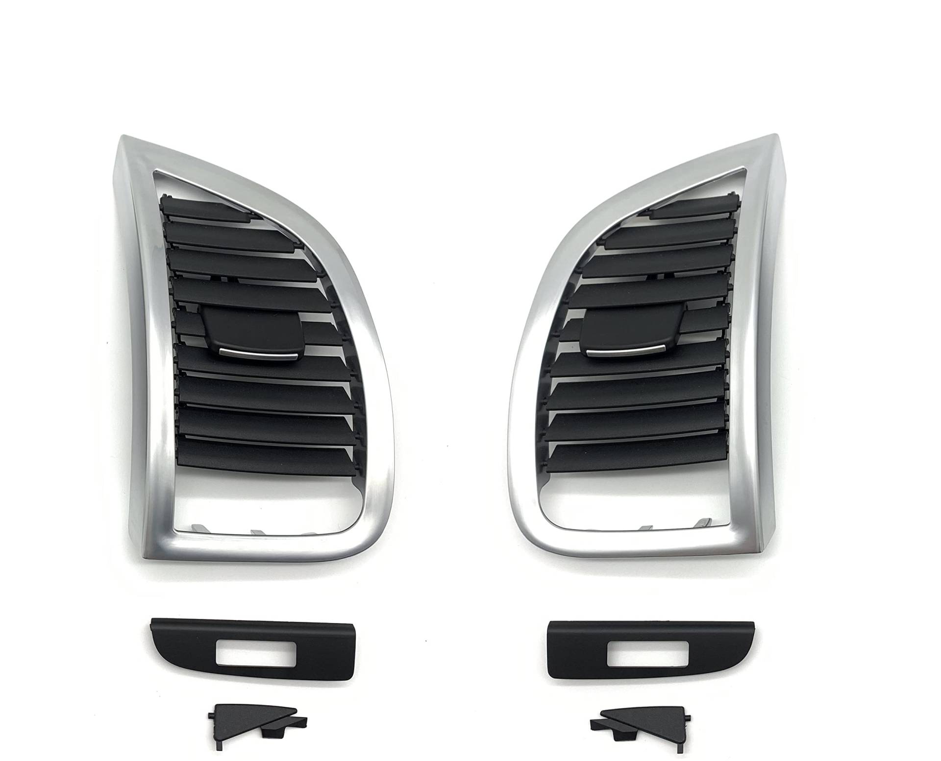 Lüftungsgitter vorne links rechts A/C für Audi Q7 2006–2015, schwarz + silber Lüftungsgitter vorne links rechts A/C für Audi Q7 2006–2015, schwarz + silber von IDENUONA