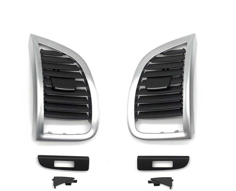 Lüftungsgitter vorne links rechts A/C für Audi Q7 2006–2015, schwarz + silber von IDENUONA