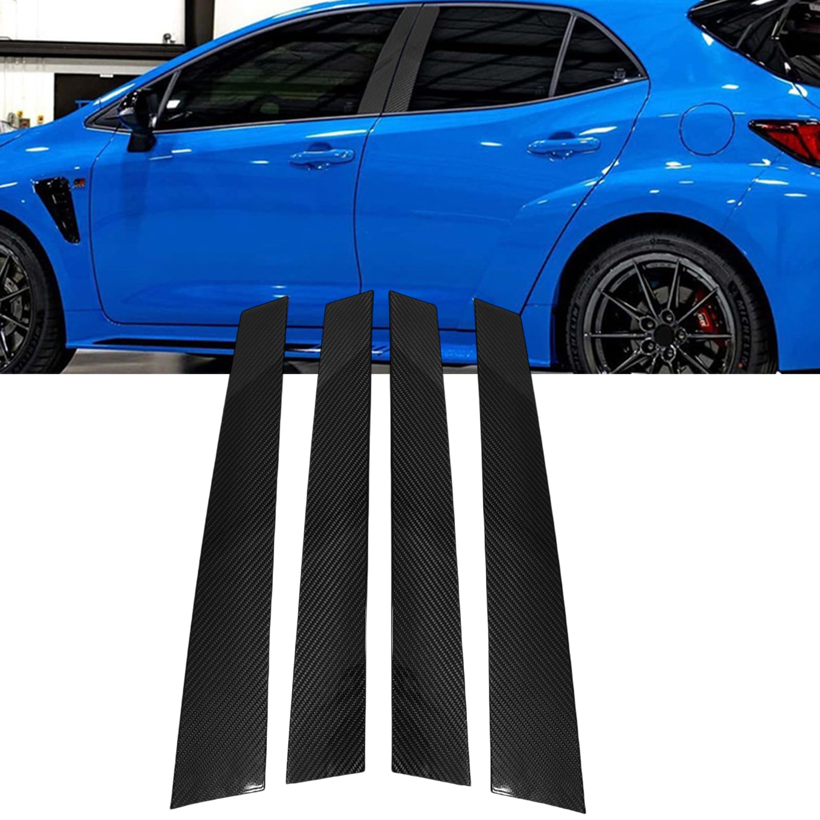 Mittelsäule Verkleidung für Toyota GR Corolla 2023–2025 2024, Kohlefaser Mittelsäule Verkleidung für Toyota GR Corolla 2023–2025 2024, Kohlefaser von IDENUONA
