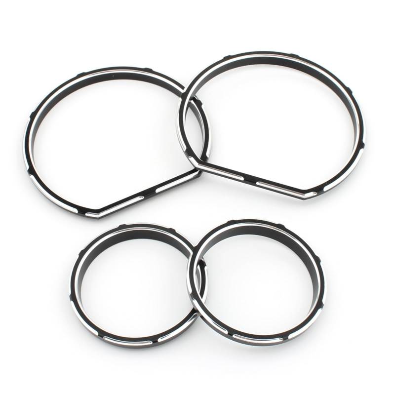Motorrad Instrumententafel Lünettenring Kit Für Harley 2014+ Street Glide Silber Schwarz von IDENUONA