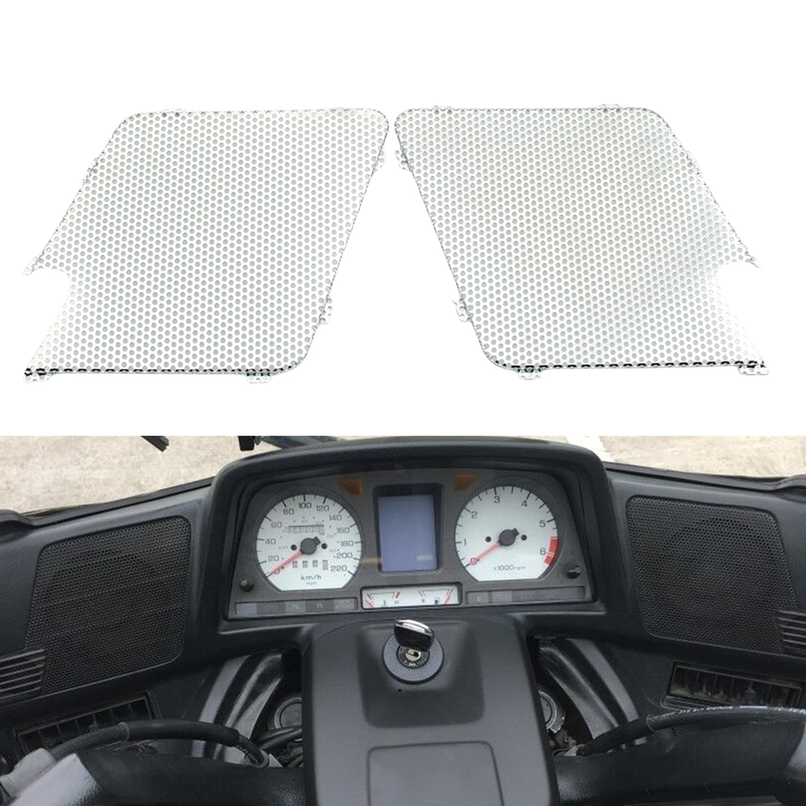 Motorrad-Lautsprecherabdeckung Ersatz für Honda GL1500 1988-2000 Chrom Schwarz Motorrad-Lautsprecherabdeckung Ersatz für Honda GL1500 1988-2000 Chrom Schwarz von IDENUONA
