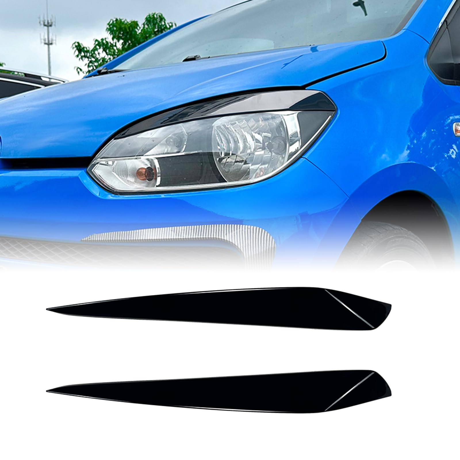 Scheinwerfer-Augenbrauen-Augenlidblende für Volkswagen UP 2011-2015 2012, Schwarz Scheinwerfer-Augenbrauen-Augenlidblende für Volkswagen UP 2011-2015 2012, Schwarz von IDENUONA