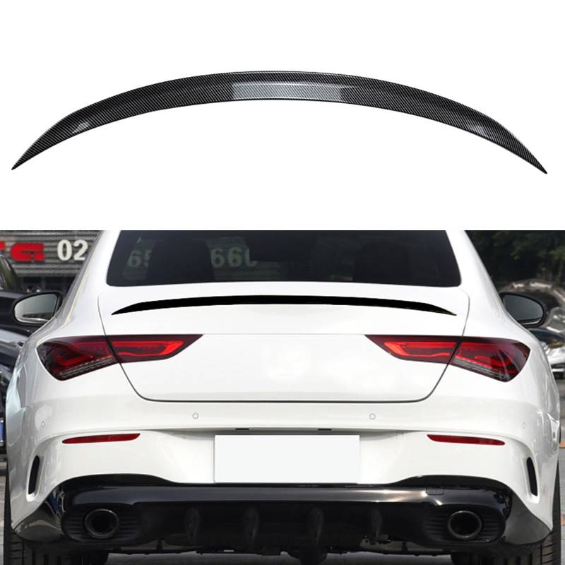 Schwarz Heckspoiler Lippe Flügel Für Mercedes Benz CLA Klasse C118 AMG 2020-2024 von IDENUONA