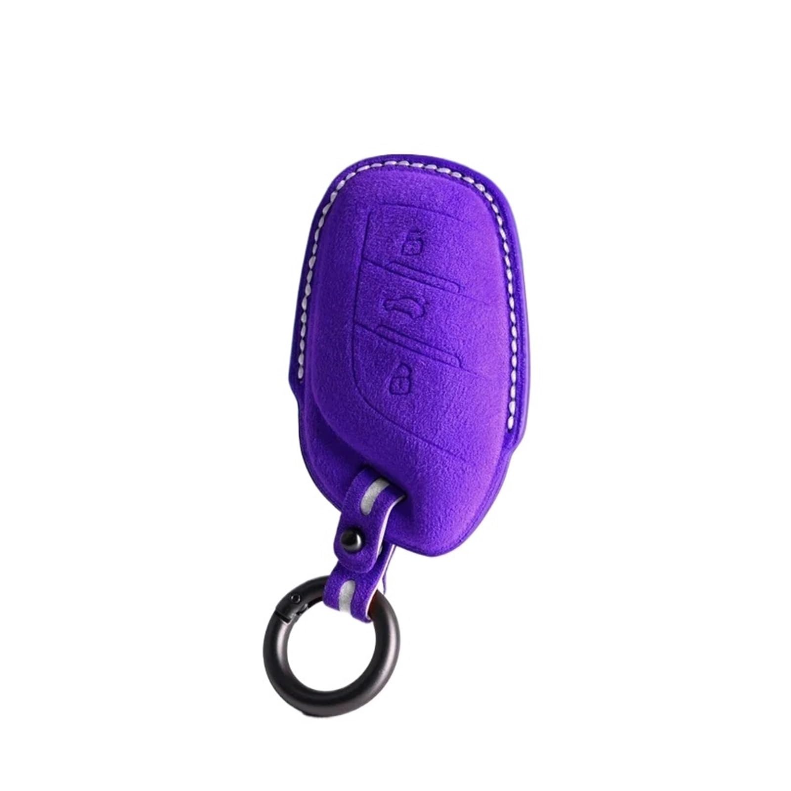 Kompatibel mit Morris Garagen MG MG5 HS ZS EZS EHS MG6 Alcantara Pelz KeyBag Auto-Fernschlüsseletui Abdeckung Shell Keychain(Style12 6601) von IEJPEQWW