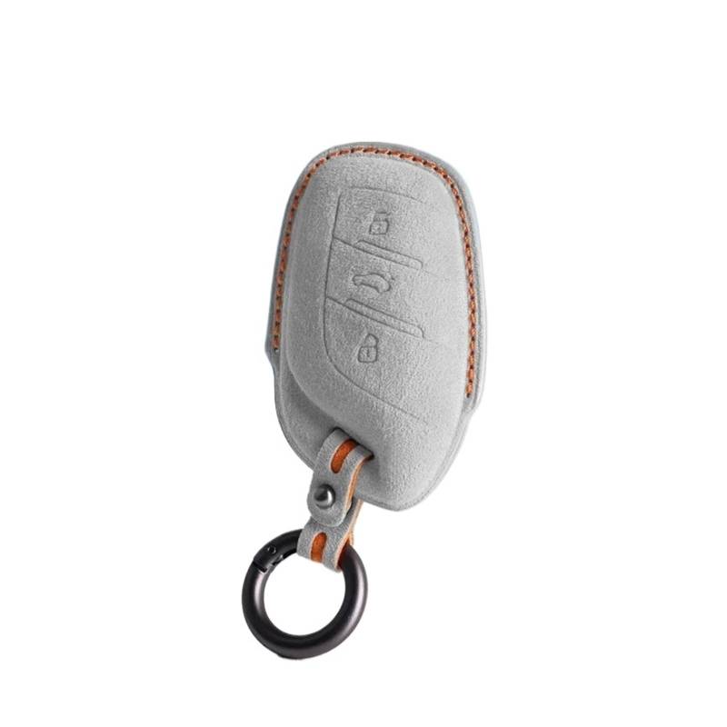 Kompatibel mit Morris Garagen MG MG5 HS ZS EZS EHS MG6 Alcantara Pelz KeyBag Auto-Fernschlüsseletui Abdeckung Shell Keychain(Style7 4978) von IEJPEQWW
