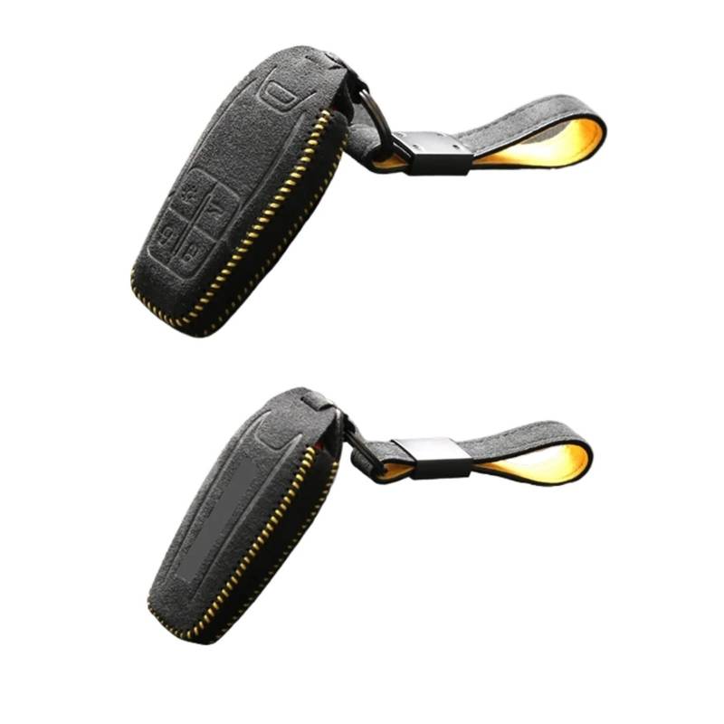 Wildleder Leder Auto Fernbedienung Smart Key Cover Fall Fob Halter Shell Keychain Kompatibel Für Ferrari 488 2017 2018 Halter Zubehör(Type4) von IEJPEQWW