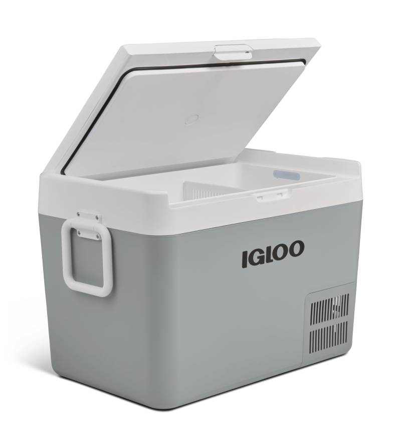 IGLOO ICF 60 Kompressor-Kühlbox 59 Liter, 12/24 V und 230 V, Mini-Kühlschrank -18 °C bis 20 °C für Auto, LKW, Boot, Wohnmobil und Steckdose von IGLOO
