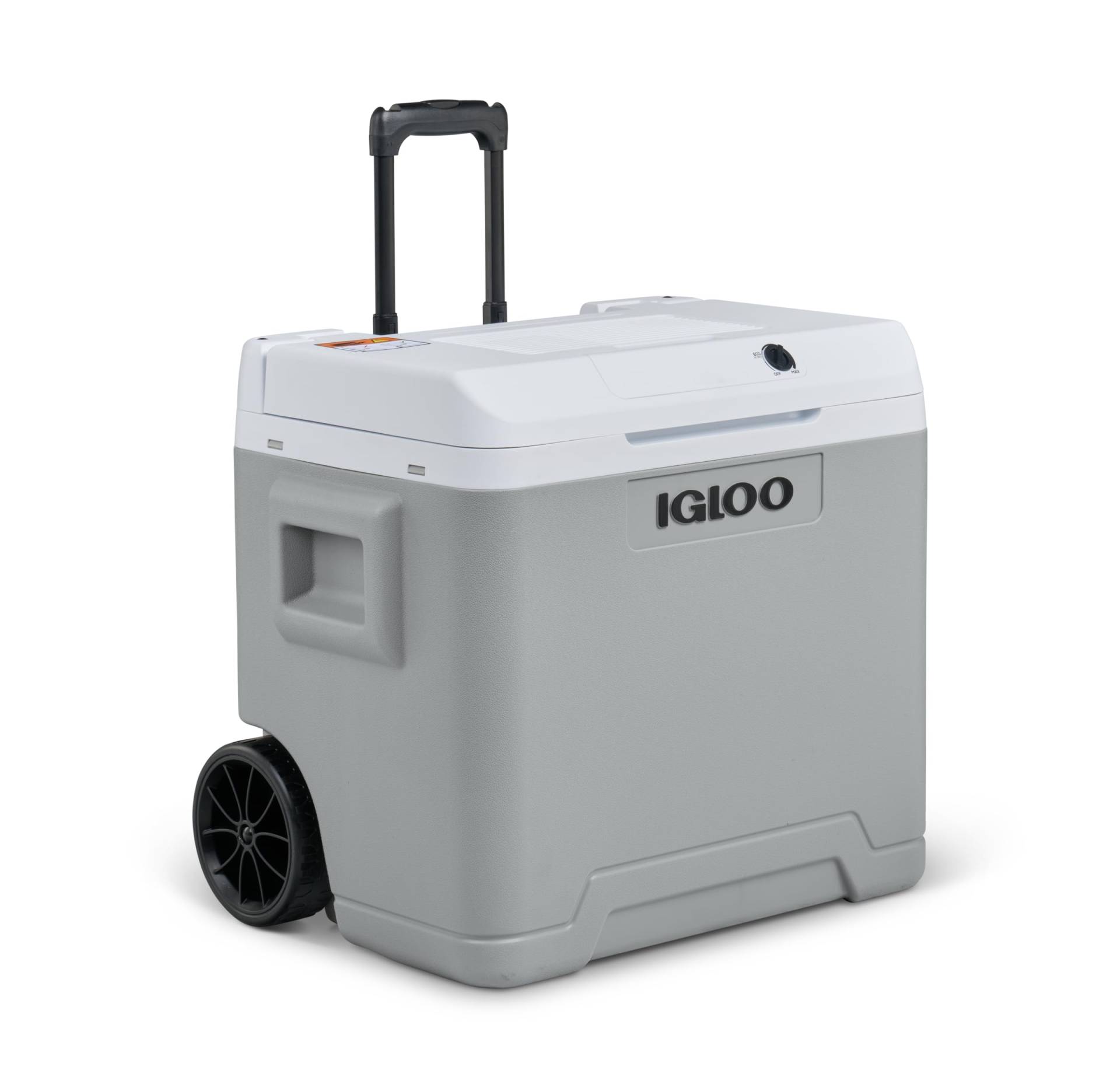 IGLOO elektrische Kühlbox IE42 mit Telekop-Griff und Rollen für Auto und Steckdose, Mini-Kühlschrank 42 L, 12V und 230V, Grau IGLOO elektrische Kühlbox IE42 mit Telekop-Griff und Rollen für Auto und Steckdose, Mini-Kühlschrank 42 L, 12V und 230V, Grau von IGLOO