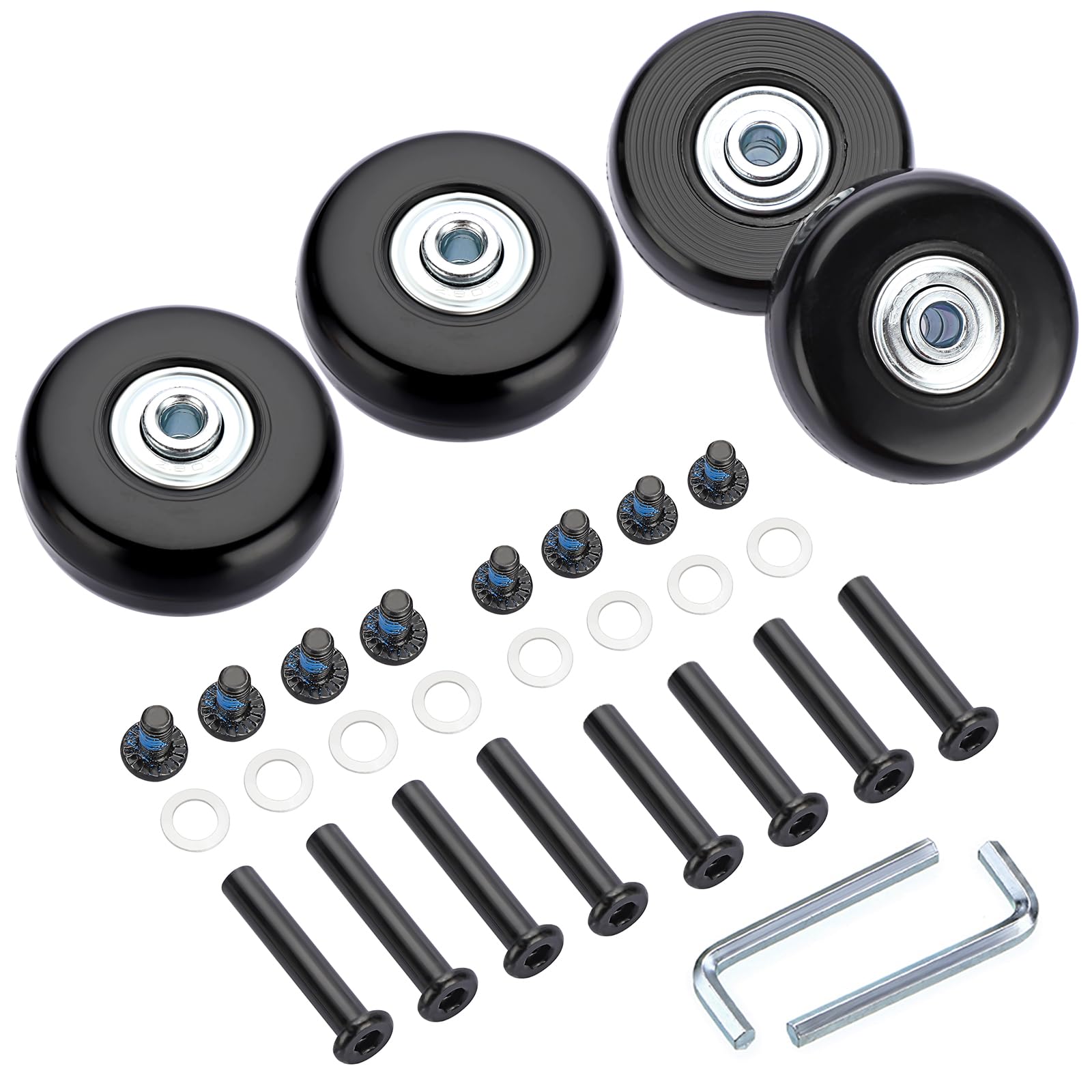 IGNPION Ersatzräder für Gepäck, Koffer, 50 x 18 mm, Gummi, Universal-Ersatzräder, Ersatzlager, Reparatur-Kits, Skate-Ersatzräder, 30/33 mm-Achsen, 4 Stück IGNPION Ersatzräder für Gepäck, Koffer, 50 x 18 mm, Gummi, Universal-Ersatzräder, Ersatzlager, Reparatur-Kits, Skate-Ersatzräder, 30/33 mm-Achsen, 4 Stück von IGNPION
