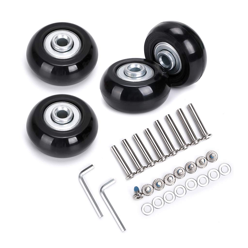 IGNPION 4 x Kofferräder, Ersatzräder, Reparatur von Lagern, für Koffer, 40 x 18 mm, Schwarz IGNPION 4 x Kofferräder, Ersatzräder, Reparatur von Lagern, für Koffer, 40 x 18 mm, Schwarz von IGNPION