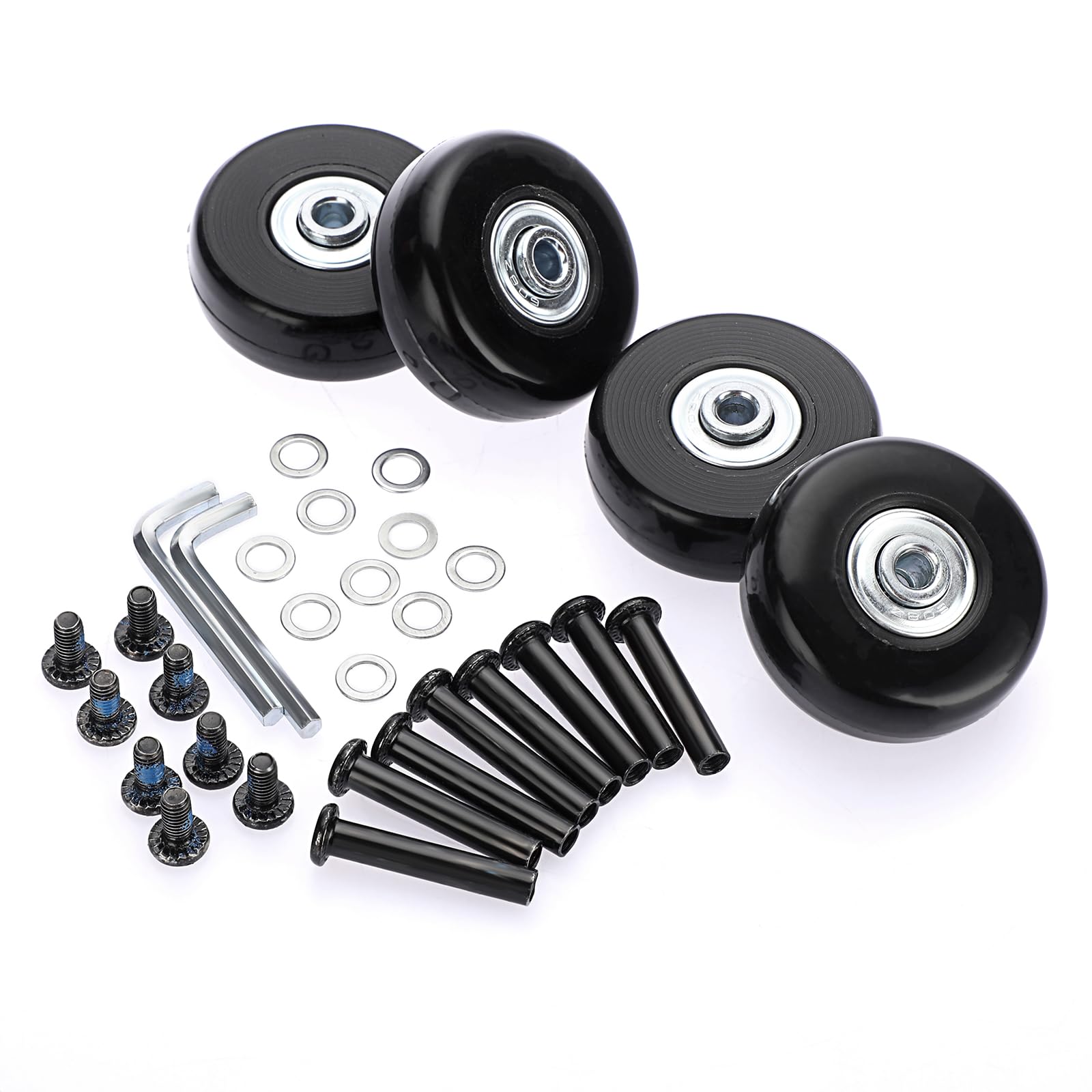 IGNPION Ersatzrollen für Koffer, mit Schrauben, Schwarz, Ersatzrollen für Gepäckkoffer, Schwarz, 45mm-4pcs, 45 mm IGNPION Ersatzrollen für Koffer, mit Schrauben, Schwarz, Ersatzrollen für Gepäckkoffer, Schwarz, 45mm-4pcs, 45 mm von IGNPION