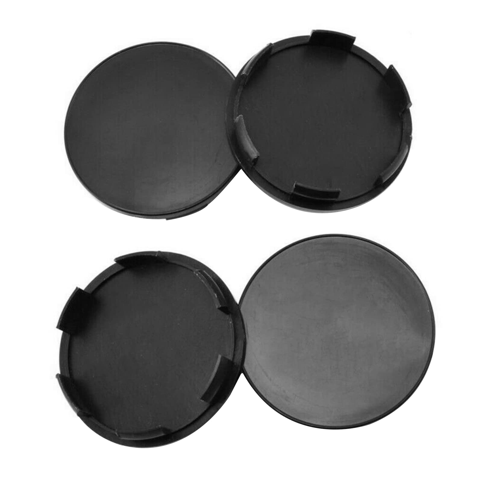 4 Stück Nabendeckel, Universal Schwarz Nabenkappen, 68mm Plastik Felgenkappen Nabenkappen Wheel Caps, Felgendeckel Radnabendeckel (Black) von IGTOPS