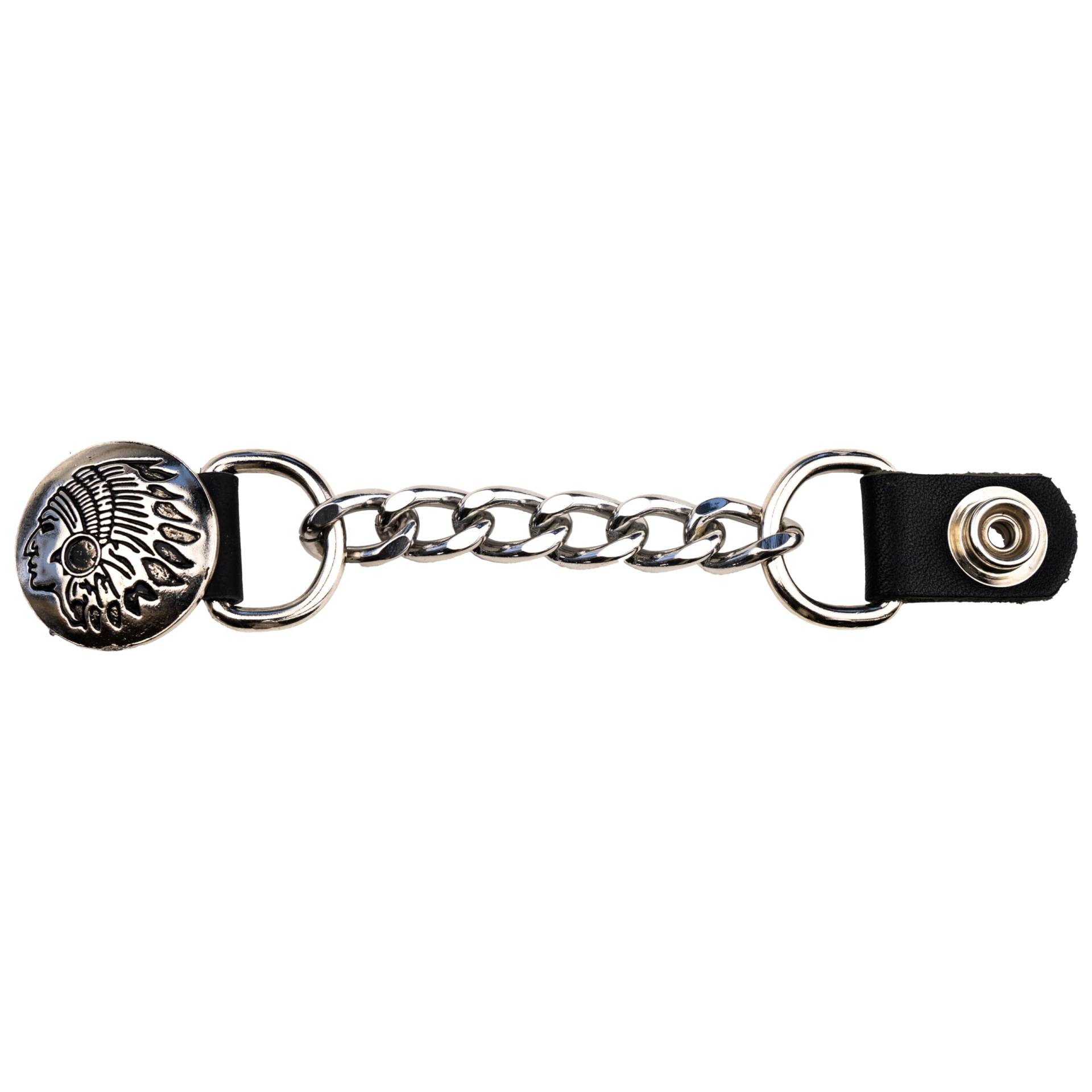 Iguana Custom – Verlängerung für Motorradweste mit Metallkette und Druckknöpfen mit dekorativen Figuren aus Metall und Leder, Custom Chopper Bobber Iguana Custom – Verlängerung für Motorradweste mit Metallkette und Druckknöpfen mit dekorativen Figuren aus Metall und Leder, Custom Chopper Bobber von IGUANA CUSTOM CLOTHES