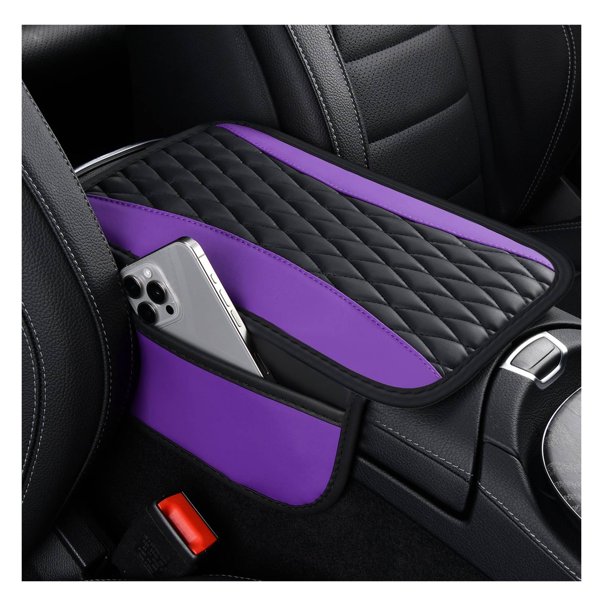 IHOTDER Patchwork-Leder-Mittelkonsolenbezüge für Autos, verbesserte Armlehnenabdeckung für Auto mit seitlicher Aufbewahrungstasche für Autositz-Organizer, Mittelkonsolen-Abdeckung, stilvolle IHOTDER Patchwork-Leder-Mittelkonsolenbezüge für Autos, verbesserte Armlehnenabdeckung für Auto mit seitlicher Aufbewahrungstasche für Autositz-Organizer, Mittelkonsolen-Abdeckung, stilvolle von IHOTDER
