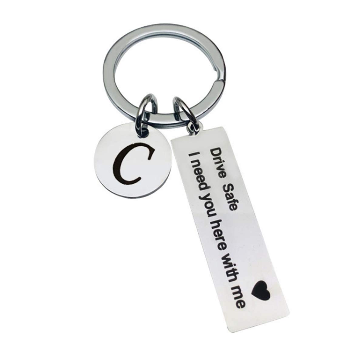 IKANOO Drive Safe Schlüsselanhänger 26 Buchstaben Schlüsselanhänger Drive Safe I Need You Here With Me Geschenke für Weihnachten Geburtstag Geschenke, C, Large IKANOO Drive Safe Schlüsselanhänger 26 Buchstaben Schlüsselanhänger Drive Safe I Need You Here With Me Geschenke für Weihnachten Geburtstag Geschenke, C, Large von IKANOO