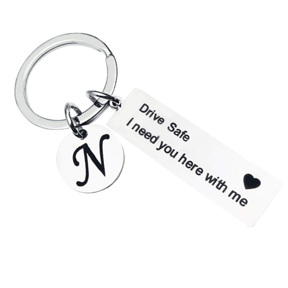 IKANOO Drive Safe Schlüsselanhänger 26 Buchstaben Schlüsselanhänger Drive Safe I Need You Here With Me Geschenke für Weihnachten Geburtstag Geschenke, N, Large IKANOO Drive Safe Schlüsselanhänger 26 Buchstaben Schlüsselanhänger Drive Safe I Need You Here With Me Geschenke für Weihnachten Geburtstag Geschenke, N, Large von IKANOO