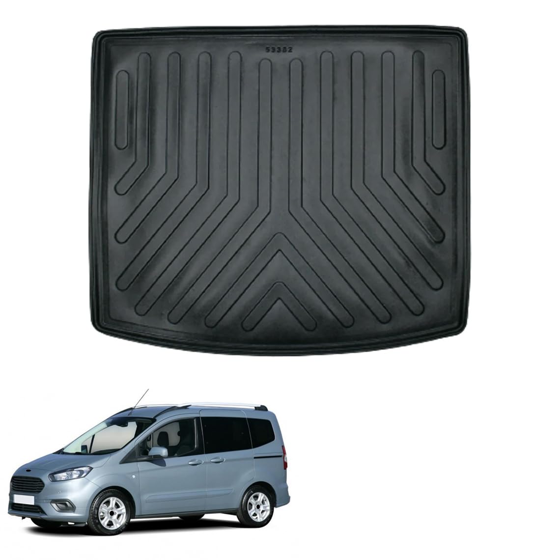 for Ford Courier 2014 2015 2016 2017 2018 2019 2020 2021 2022 2023 All Protection Cargo Liner Trunk Mat Fresh Design Heavy Duty Trimmable Trunk Liner von IKC STORE