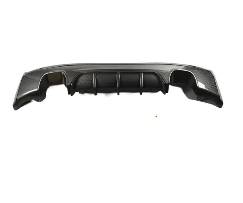 Body Kit Teile Heckstoßstange des Diffusors Kompatibel for BMW 2er F22 2014-2016 MP Style ABS Carbon Pattern Heckdiffusorlippe(Double 4outlets) von IKQSVKQR