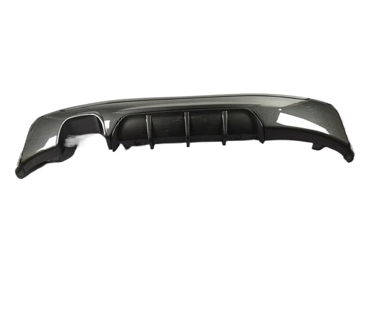 Body Kit Teile Heckstoßstange des Diffusors Kompatibel for BMW 2er F22 2014-2016 MP Style ABS Carbon Pattern Heckdiffusorlippe(Single 2 outlets) von IKQSVKQR