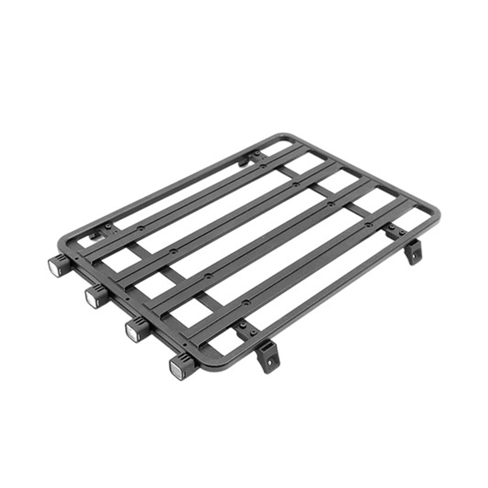 CChand Metall Flachdach Gepäckträger Rahmenhalter Träger Kompatibel for MST J4 Kompatibel for Suzuki Jimny RC Auto Spielzeug(with Spot Light) von IKQSVKQR