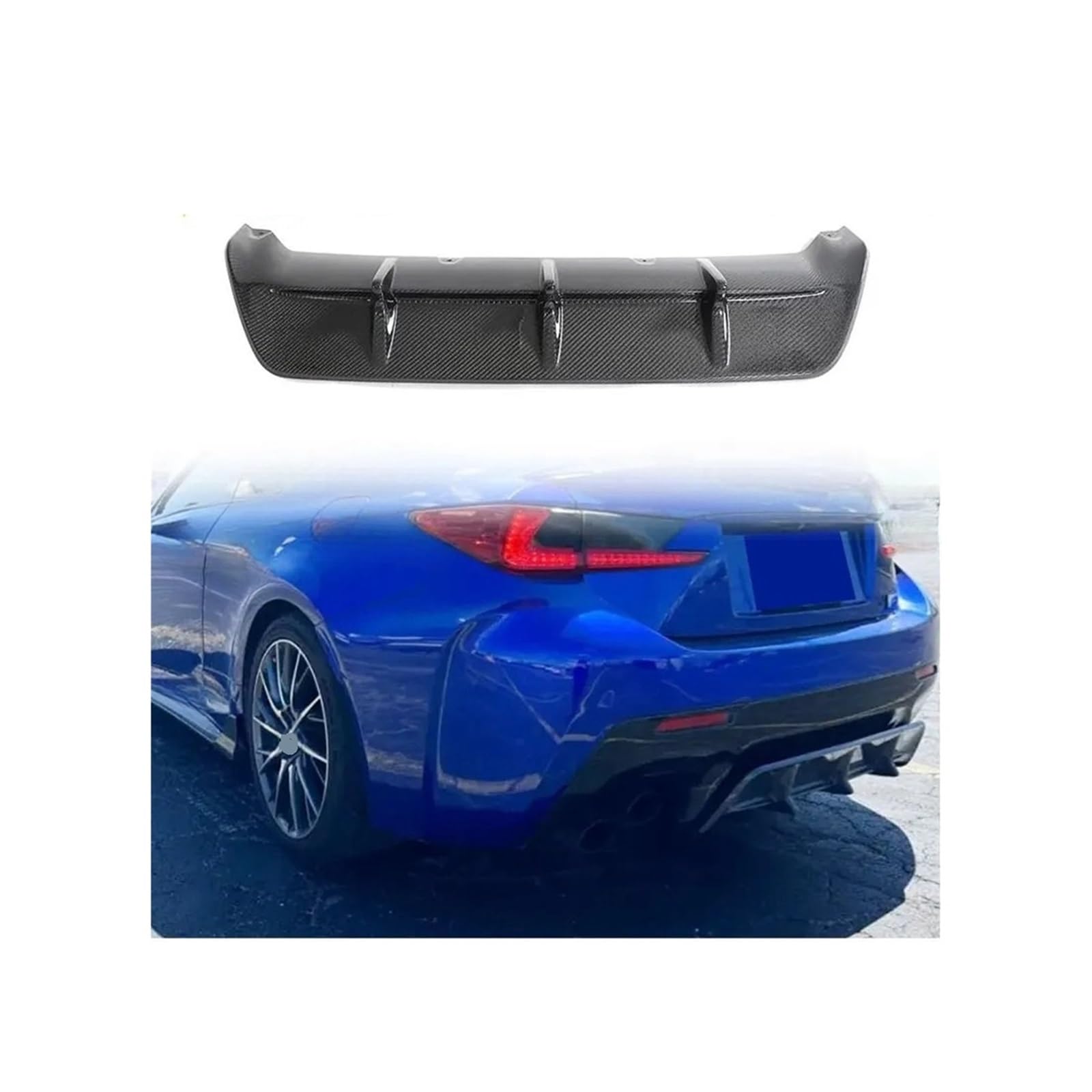 Carbon Fiber Auto Heckschürze Diffusor Lip Spoiler for Lexus RC F Base Coupe 2-Türer 2015-2018 Racing hinten Diffusor Schürze Schutz Carbon Fiber Auto Heckschürze Diffusor Lip Spoiler for Lexus RC F Base Coupe 2-Türer 2015-2018 Racing hinten Diffusor Schürze Schutz von IKQSVKQR