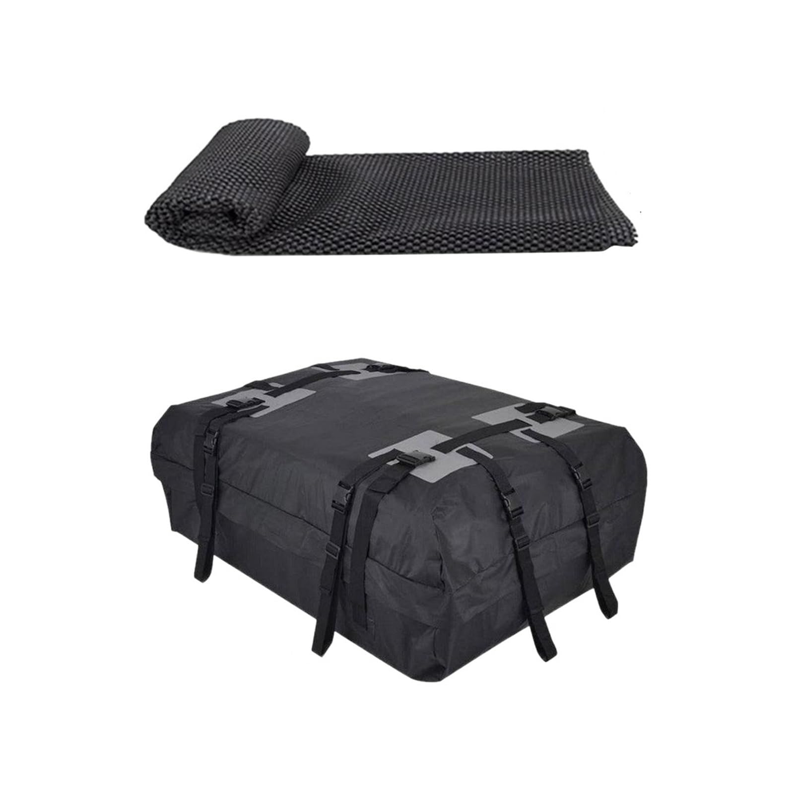 Dachgepäckträger, weiche Tasche, 600D Oxford-Gewebe, wasserdicht, langlebig, faltbares Design, kompatibel for Reisen und Gepäcktransport, Autos, Vans(600D Bag and mat) von IKQSVKQR