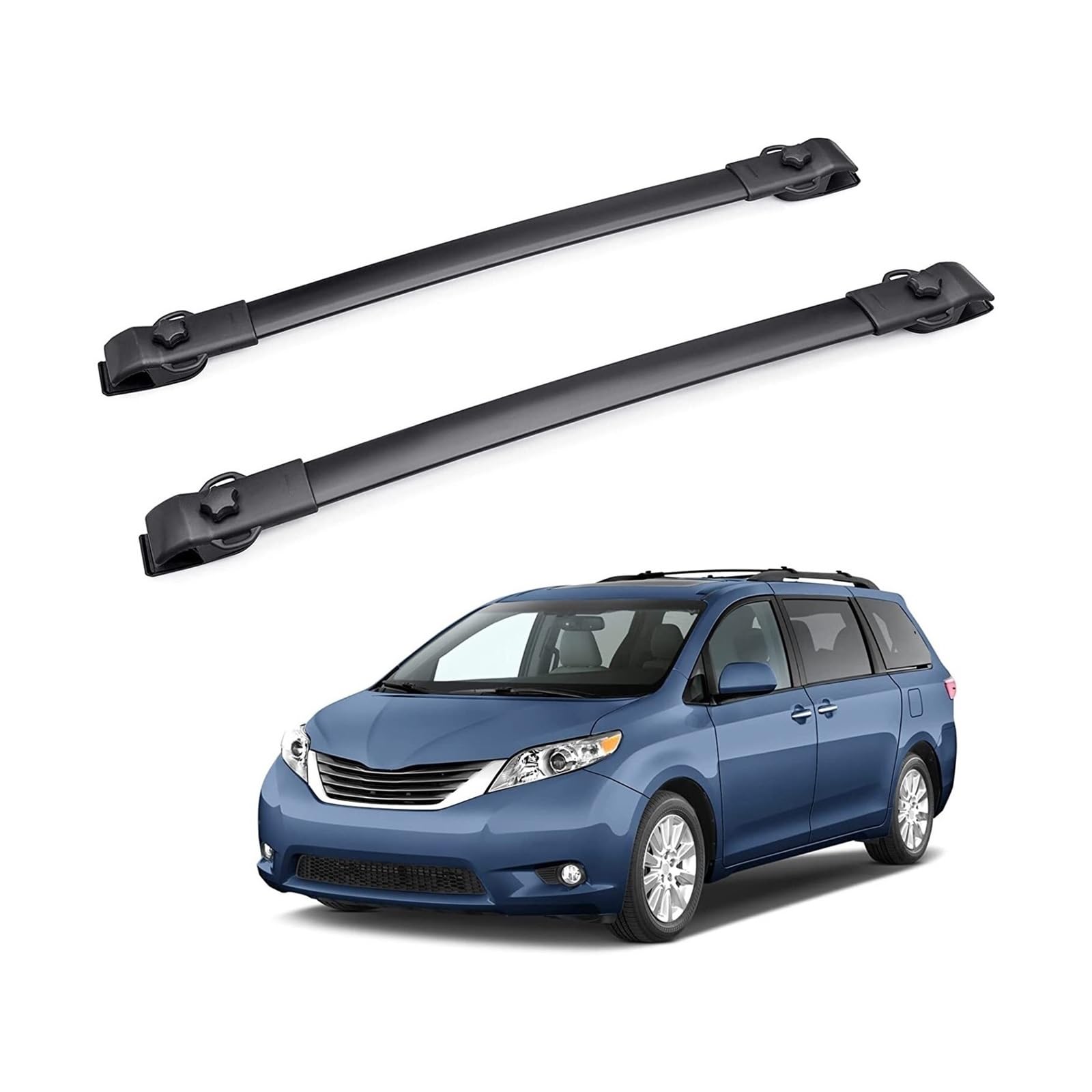 Dachträger-Querträger kompatibel for Toyota Sienna 2011–2020 mit Seitenschienen. Dachträger aus Aluminiumlegierung for Gepäckträgerschienen auf dem Autodach Dachträger-Querträger kompatibel for Toyota Sienna 2011–2020 mit Seitenschienen. Dachträger aus Aluminiumlegierung for Gepäckträgerschienen auf dem Autodach von IKQSVKQR