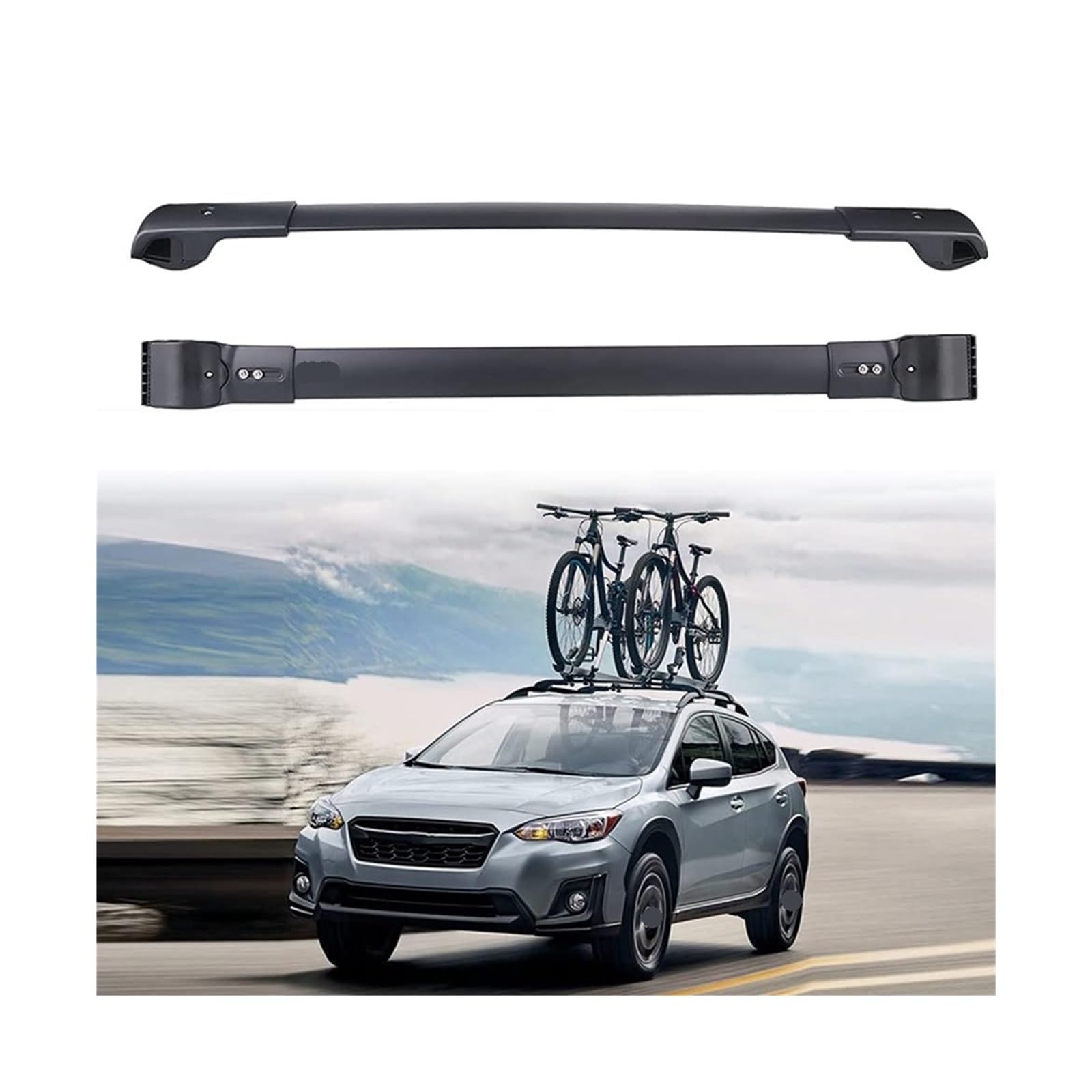 Dachträger kompatibel for Subaru Forest 2014–2021, Aluminium-Gepäckträger mit Seitenschienen for Dachgepäckträger, Kajak, Kanu, Fahrrad Dachträger kompatibel for Subaru Forest 2014–2021, Aluminium-Gepäckträger mit Seitenschienen for Dachgepäckträger, Kajak, Kanu, Fahrrad von IKQSVKQR