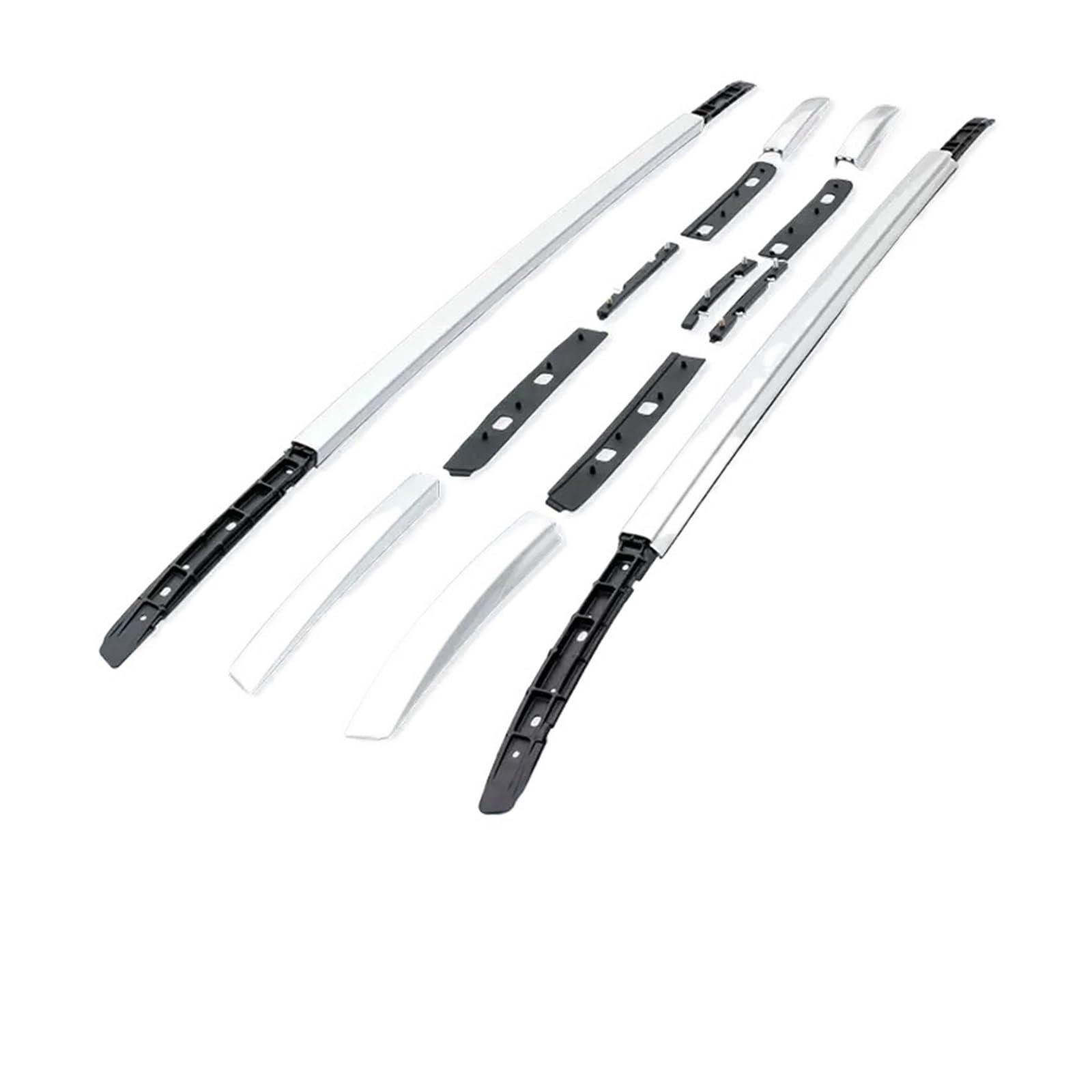 Kompatibel for Mitsubishi Outlander 2013-2021, 6-teilig/Set, Gepäckträger, Dachreling, Dachgepäckträger, Dachreling, Autozubehör(Silver and Black) von IKQSVKQR