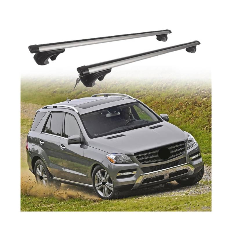 Querträger Dachträger Kompatibel for Benz W166 Fracht Träger Gepäck Bar Silber Rack Schienen von IKQSVKQR