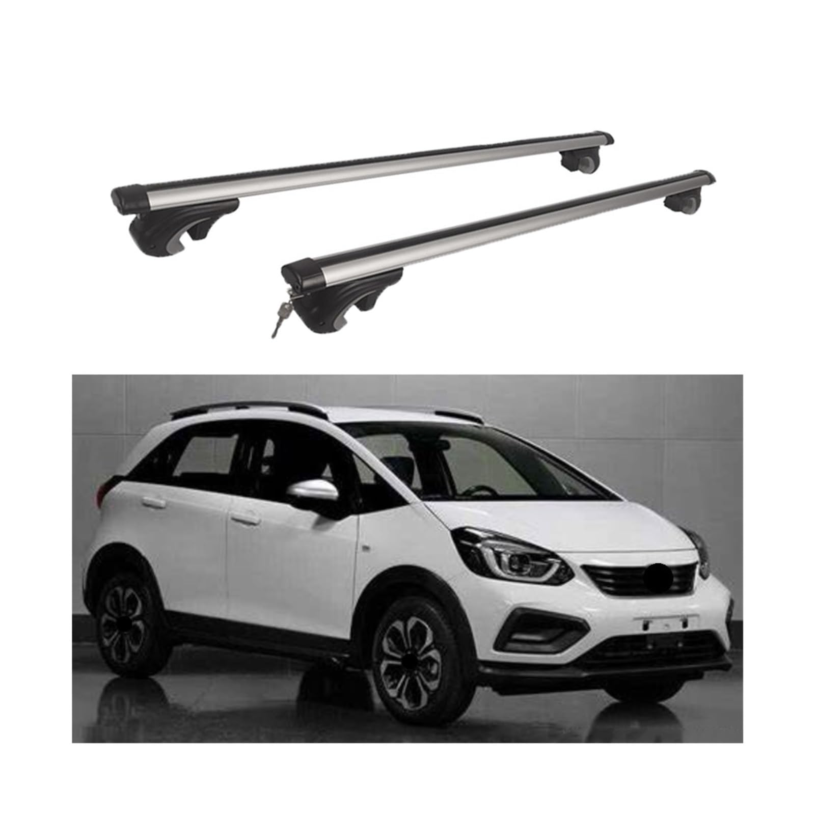 Querträger Dachträger Kompatibel for Honda Fit 2020-2023 Fracht Träger Gepäck Bar Silber Rack Schienen Querträger Dachträger Kompatibel for Honda Fit 2020-2023 Fracht Träger Gepäck Bar Silber Rack Schienen von IKQSVKQR
