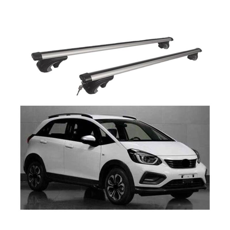Querträger Dachträger Kompatibel for Honda Fit 2020-2023 Fracht Träger Gepäck Bar Silber Rack Schienen von IKQSVKQR