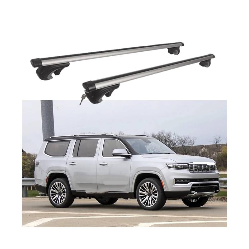 Querträger Dachträger Kompatibel for Jeep Commander 2018-2023 Fracht Träger Gepäck Bar Silber Rack Schienen von IKQSVKQR