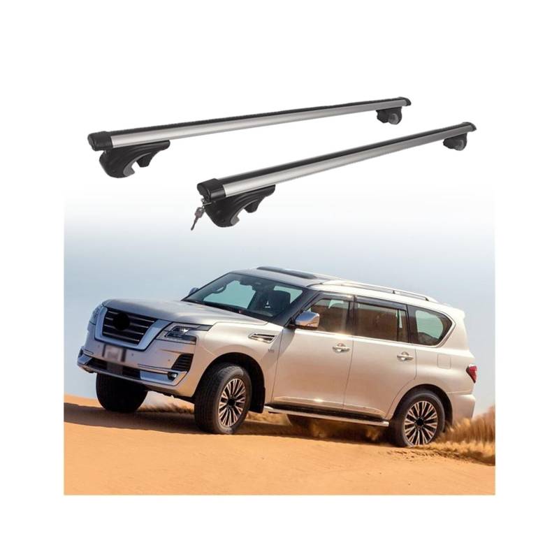 Querträger Dachträger Kompatibel for Nissan Patrol 2022-2023 Frachtträger Gepäckstange Silber Rack Schienen von IKQSVKQR