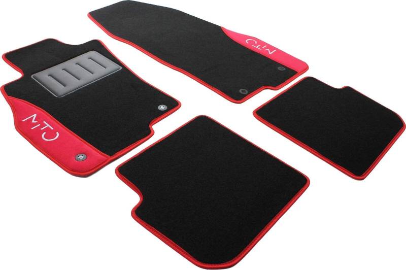 ilTappetoAuto by Fabbri 3 - COLOR0000009R- Maßgeschneiderte Automatten aus rutschfestem Teppich, 2 Stickereien von ilTappetoAuto