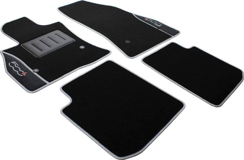 ilTappetoAuto by Fabbri 3 - COLOR0000004A - Maßgeschneiderte Automatten aus rutschfestem Teppich, 2 Stickereien von ilTappetoAuto