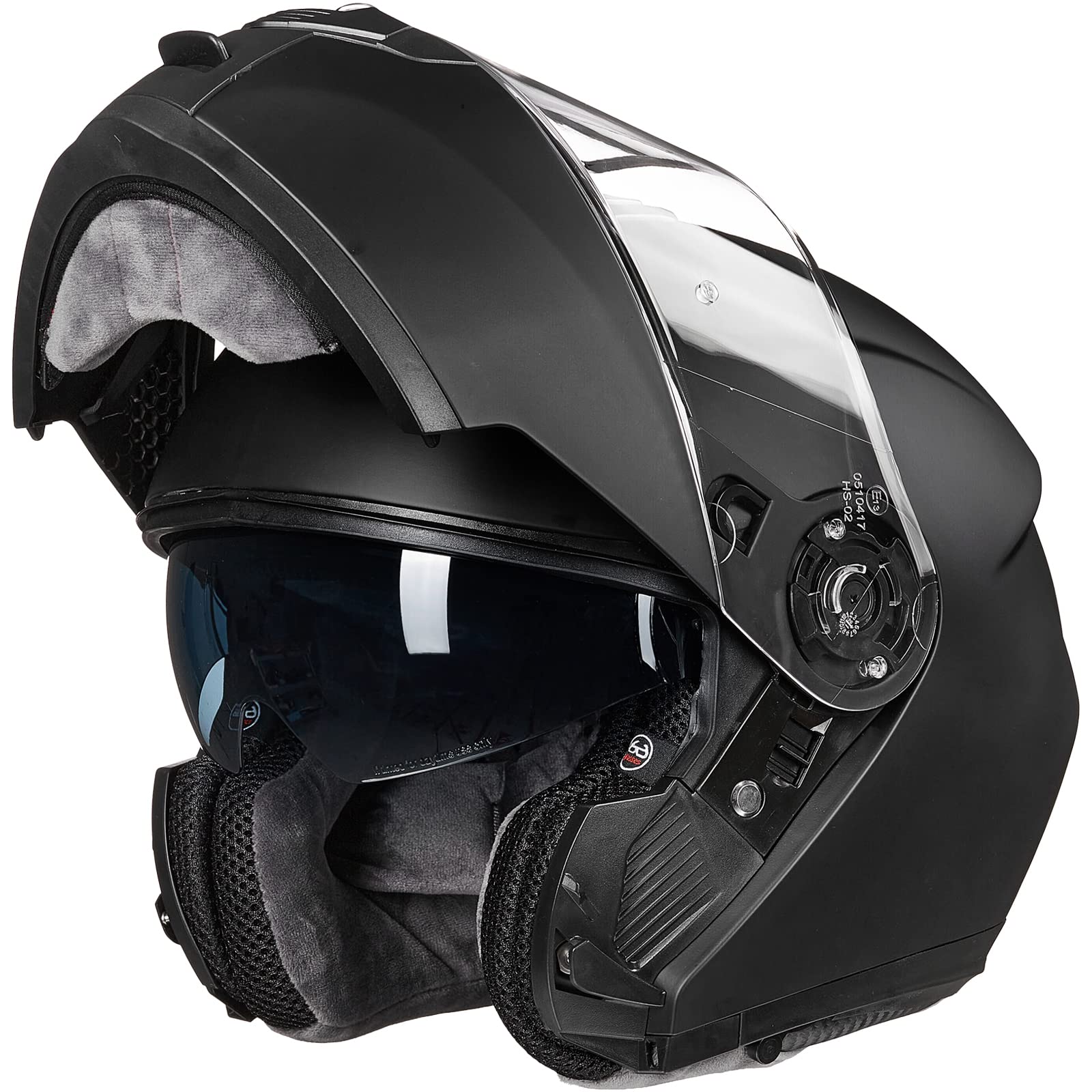 ILM Motorradhelm Klapphelm Integralhelm Doppelvisier ECE22.06 Modell 159,Mattes Schwarz,L ILM Motorradhelm Klapphelm Integralhelm Doppelvisier ECE22.06 Modell 159,Mattes Schwarz,L von ILM
