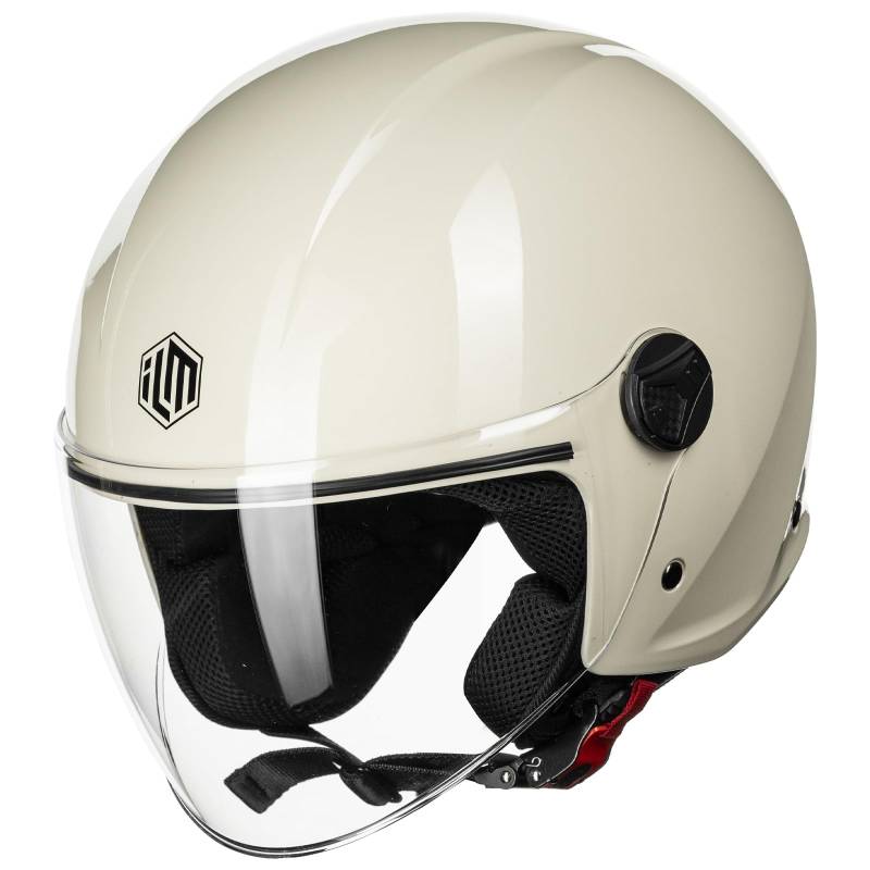 ILM Motorradhelm Retro Herren Damen Jethelm ECE2206 Modell WT506,Beige,L von ILM