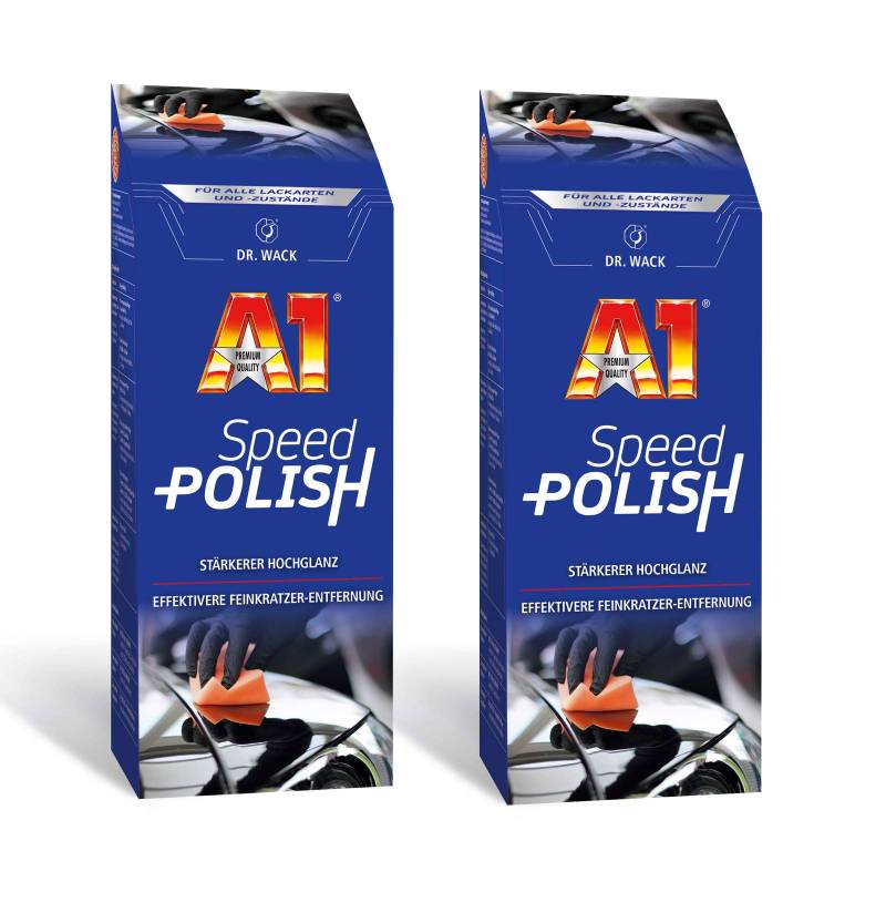 ILODA 2X 500ml Dr. Wack A1 Speed Polish, Autopolitur für alle Lacke mit Carnauba-Wachs für Lack-Versiegelung bis 3 Monate, Politur für Auto, Lackschutz von ILODA