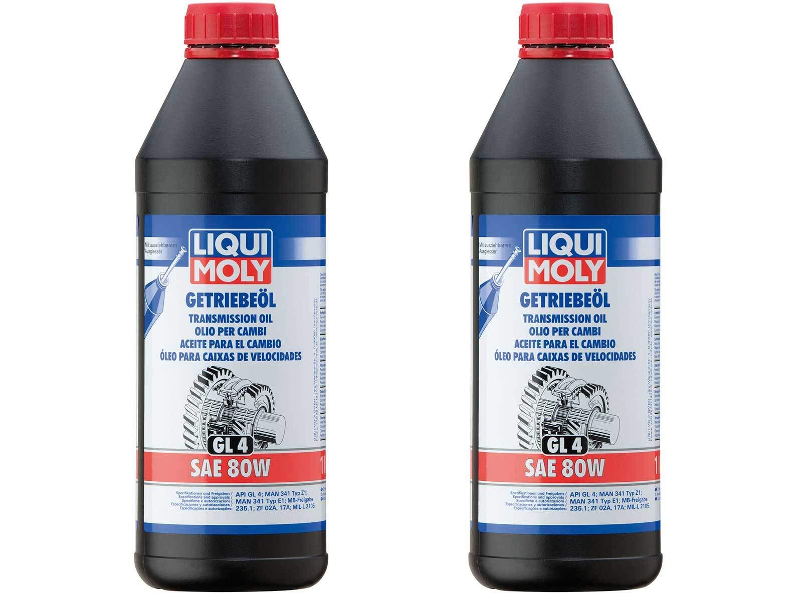 ILODA 2X Original Liqui Moly 1L Hochdruck-Getriebeöl Gear Oil Öl (GL4) SAE 80W von ILODA