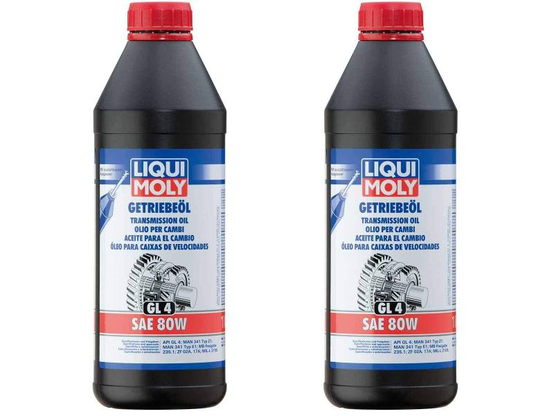 ILODA 2X Original Liqui Moly 1L Hochdruck-Getriebeöl Gear Oil Öl (GL4) SAE 80W von ILODA