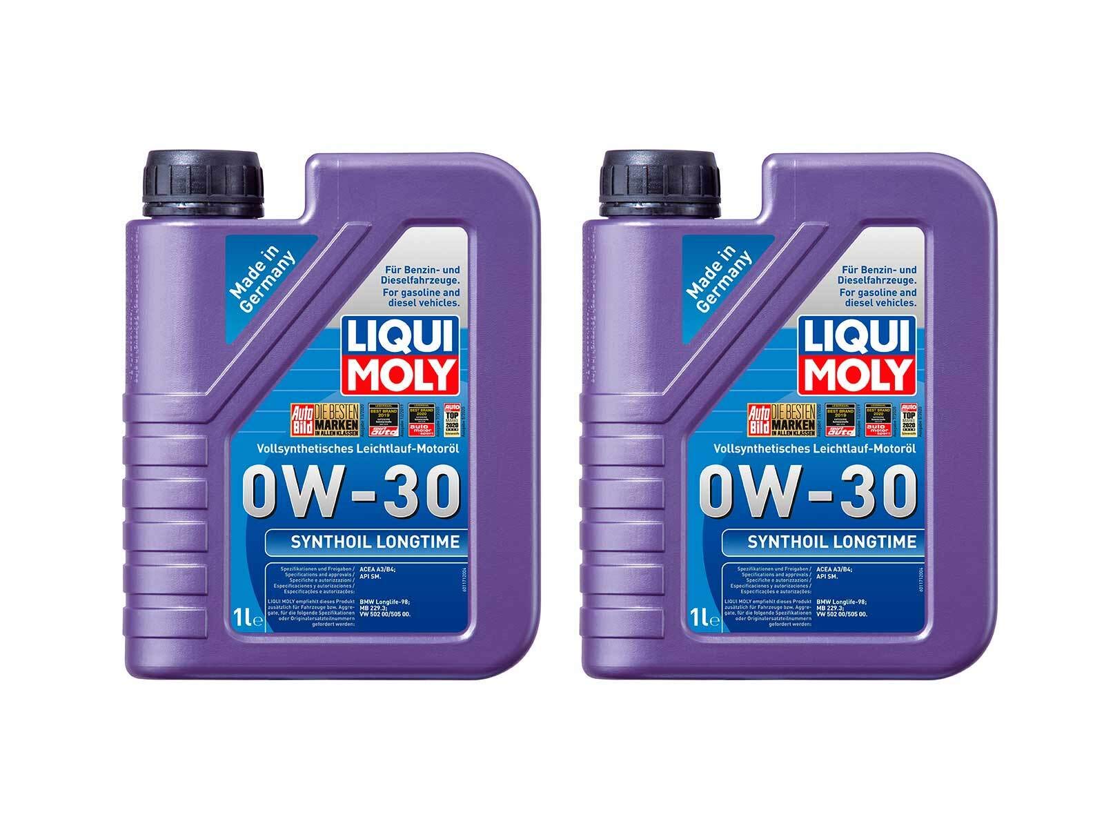 ILODA 2X Original Liqui Moly 1L Synthoil Longtime 0W-30 Motoröl Motorenöl Öl Oil 1171 von ILODA
