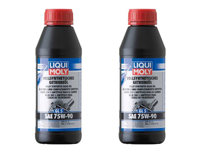 ILODA 2X Original Liqui Moly 500ml Vollsynthetisches Getriebeöl (GL5) SAE 75W-90 1413 von ILODA