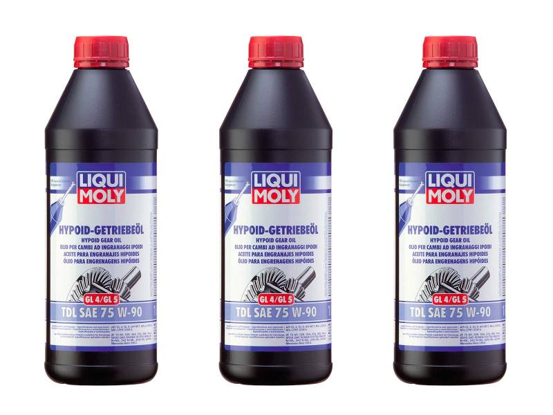 ILODA 3X Original Liqui Moly 1L Hypoid-Getriebeöl (GL4/5) TDL SAE 75W-90 Gear Oil 1407 von ILODA